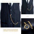 Men s Gold Waldemar Pocket Watch Chain   Swivel Fob008