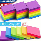 300pcs Post It Notes Pop-up  Sticky Notes 6-color Bright School office Must-have