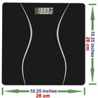 Digital Bathroom Scale For Body Weight 400lb 180kg Black Weight Scale