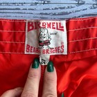 Birdwell Beach Britches Orange red Checkerboard Board Shorts Mens 27 Vintage Usa
