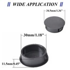 Heyiarbeit 30pcs Hole Plugs 30mm 1 18  Nylon 1 18 Inches  30 Pcs   Black 