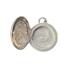 Antique Sterling Silver Art Nouveau Locket     Lovers Motif   Floral Swirls