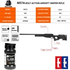 M57a Spring Powered Airsoft Sniper Rifle 440 Fps Double Eagle Bolt Action 25 Rds