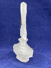 Clear Frosted Glass Perfume Bottle Czech 053109