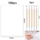 100 Pcs Carbon Transfer Paper With 5 Pcs Embossing Styluses Tools 11 7 X 8 3    