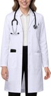 Professional White Lab Coat For Women  Long Sleeve Medical Coat