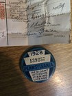 1928 Pennsylvania Resident Citizen s Fishing License Pin Badge Button W  Paper