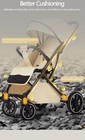 Premium Baby Stroller     Compact  All-terrain  Upf 50   black gray khaki 