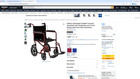 Medline Lightweight Foldable Transport Wheelchair With Handbrakes And 12-inch