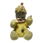 Vintage Eden Plush Clown Doll Rubber Face Musical Wind Up