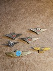6 Airlines Pins Plastic  Metal
