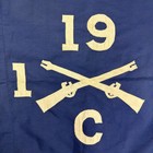 Original World War 2 Wwii Guidon Batillion Flag 19 I C Crossed Rifles Blue 
