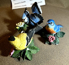 Lenox Fine Porcelain Bird Figurines - Blue Jay  Goldfinch   Eastern Bluebird