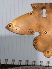 Howard Pierce Escutcheon Copper 6  X 4 1 8  Bat moth butterfly  Bird Key Hole   