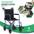  fda Approved foldable Lightweight Transport Wheelchair W handbrakes   Seat Belt
