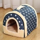 Pet Dog House Kennel Soft Igloo Beds Cave Cat Puppy Bed Doggy Warm Cushion Fold