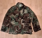 Army Combat Coat Dla100-82-c-0237 Lg Reg Woodland Camouflage Military Jacket 