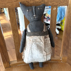 Handmade Haunted Black Cat Doll 13 5  Primitive Folk Art Halloween Creepy Oddity