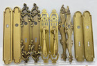 5 Antique French Door Handles Knobs Sets Mid-1900 s Bronze Brass