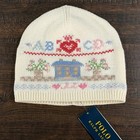 Polo Ralph Lauren Hand Knit Beanie And Mittens Set Valentine Cream Sz 7-16 Nwt