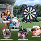 10ft Giant Inflatable Soccer Kick Darts Game Target Board W 8 Balls And Blower
