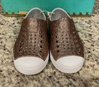 Native Toddlers Sz 8c Jefferson Bling Metal Bling shell White 13100112 Msrp  50 