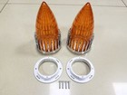 3 25  Bullet Turn Signal Light Lens Cover Bezel For Harley Road Glide King Flhr