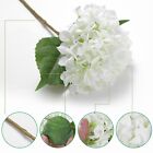 Ezflowery 5 Pcs Artificial Silk Hydrangea Flowers 18   Bouquet Arrangement White