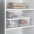 Sterilite 6 Qt Clear Storage Bin  Snap-on White Lid  10-pack  Stackable Plastic