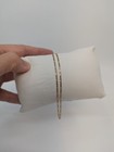 10k Yellow Gold 10 75    Dainty Figaro Ankle Bracelet  2 Grams 