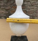 Unique Huge Antique Pine Architectural Finial White  14  On Mounted Display Base