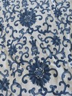 Ralph Lauren Rosette Porcelain Blue Queen Flat Sheet Cotton Euc Green Tag M17
