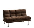  us contemporary Style Futon Sofa Bed Microfabric Converted Into Bed Wit Extra L