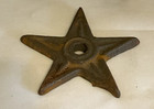 Set Of 4 Vintage Cast Iron 5 Point Stars Architecture Salvage