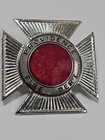 Providence Fire Department Cap Badge Rhode Island Silver   Red Colors  1