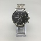 Akribos Xxiv Mens Watch 44mm Black Dial Mesh Multifunction Ak685ssb New Battery