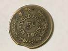 Indianapolis Indiana  J  D  Moriarty Saloon Listed Trade Token