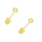 14k Solid Gold Ball Screw Back Baby Earrings 3mm Children s Studs