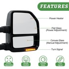 Turn Signal Towing Mirror Side View For 2008-2016 Ford F250-f450 Super Duty