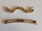 Vintage Swank 50c Collar Bar   Pat Pend Clip Lot 2pc Gold Tone Mid Century Mcm
