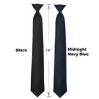 16 Inch Police Issue Clip-on Neckties In Black Or Midnight Navy Blue