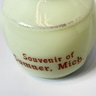 Sumner Michigan Mi Uranium Antique Custard Glass Souvenir Trinket Shaker