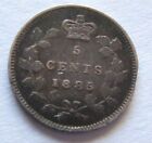 Canada 1885 Small  5 Cent Silver Coin   inv681 