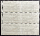 Us 1946 Scott   C32 Used Block Of 6 Air Post Stamps Dc-4 Skymaster