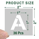 Wisyok 1 Inch 36 Pcs Letter Stencils And Numbers  1 Inch-36pcs  White