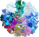2 2lb Iridescent Stained Glass Sheets  Irregular Mosaic Glass Pieces  Broken Sta