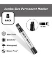 Permanent Markers Jumbo  15mm Wide Tip Set Of 8 Large Permanent Marker Pens