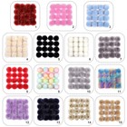 Surakey Faux Fur Pompoms Hat - 16pcs Fluffy Balls Elastic Loop Diy Removable