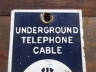 Vintage Porcelain Underground Telephone Cable Bell System Do Not Disturb Sign