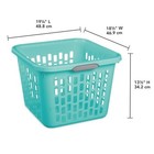 Sterilite 1 5 Bushel Square Plastic Laundry Basket With 2 Comfort Grip Handles